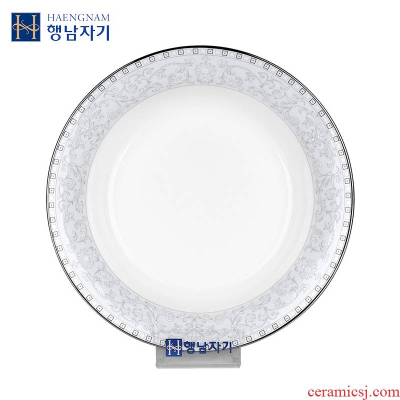 HAENGNAM Han Guoxing 8.5 inch round deep dish south China rural single ipads porcelain tableware dish