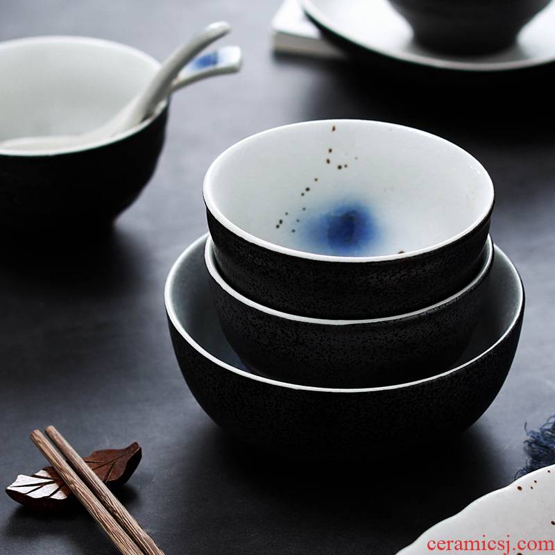 NDP rice bowls creative household tableware ceramic bowl upset Japanese deep bowl bowls single hand - made dim sum dishes