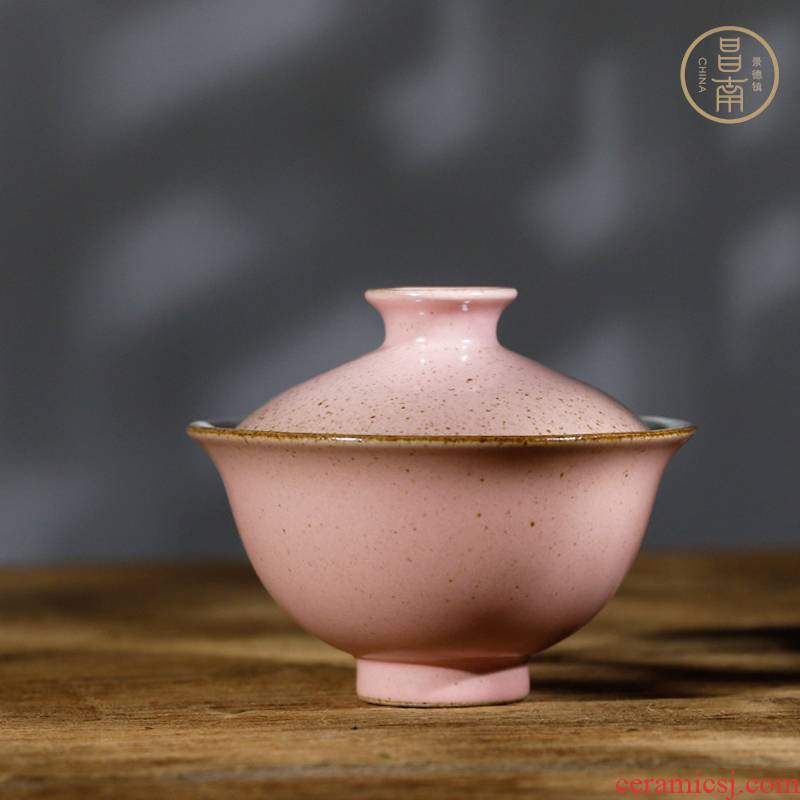 Chang south tureen jingdezhen ceramic cups kung fu tea set large bowl color glaze thick ceramic tea cup