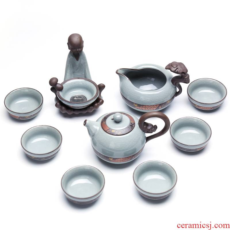 Repeatedly prosperous elder brother up kung fu tea set ceramic teapot tea cups of a complete set of copy your up open sample tea cup