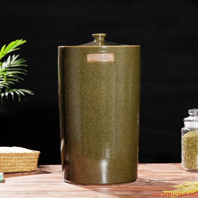 Ceramic barrel 20 jins with cover 30 kg oil cylinder tank, it can save m barrels moistureproof jingdezhen
