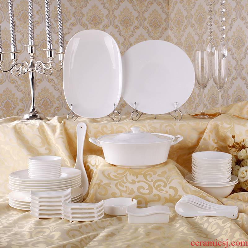 The dishes suit household contracted porcelain tableware suit European tableware ceramics tableware ipads porcelain tableware suit dishes