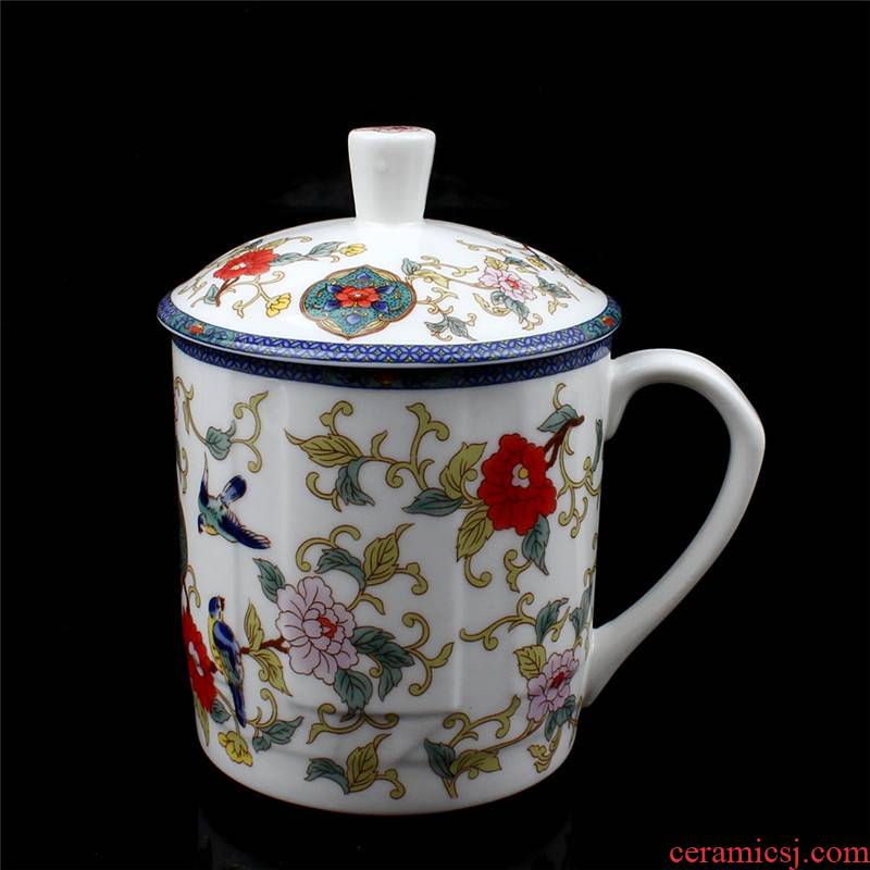 Minsheng ceramics spring scenery garden tea cup ceramic cups office cup and cup party a cup of tea cups