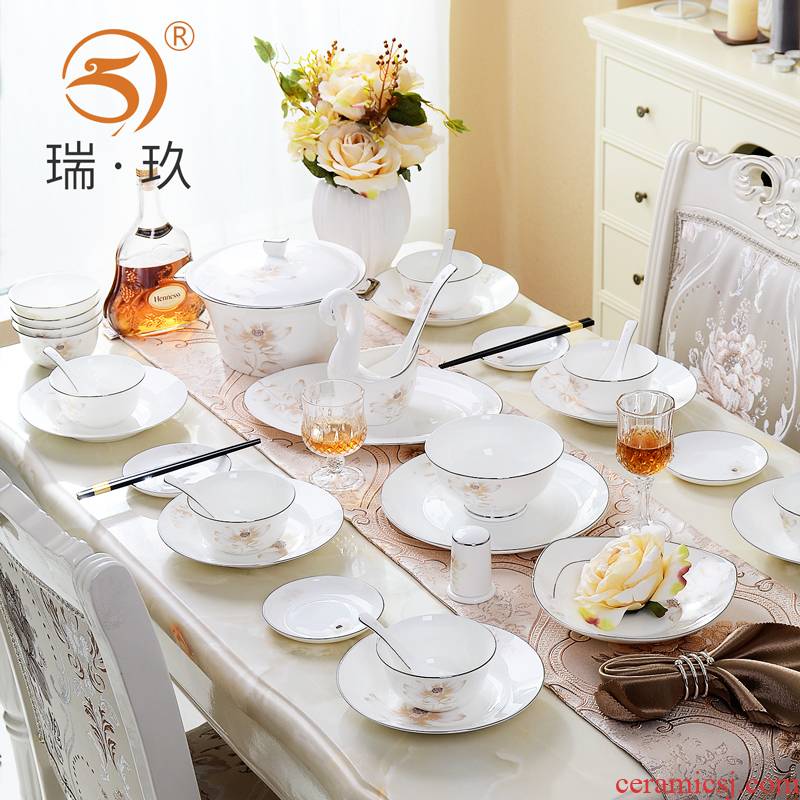 Tableware dishes free combination of DIY manual paint ipads bowls disc set of supporting the soup spoon, customize