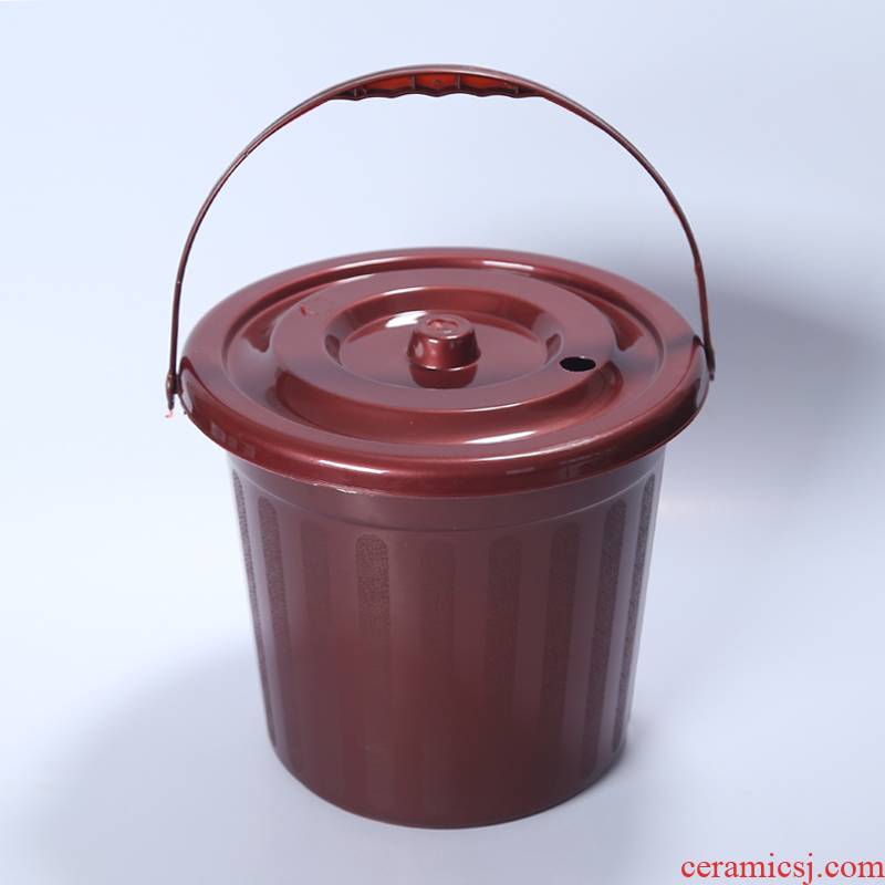 Porcelain heng tong wastewater tank tea hot plastic barrels of kung fu tea barrel detong bucket bucket tea sets of trash can