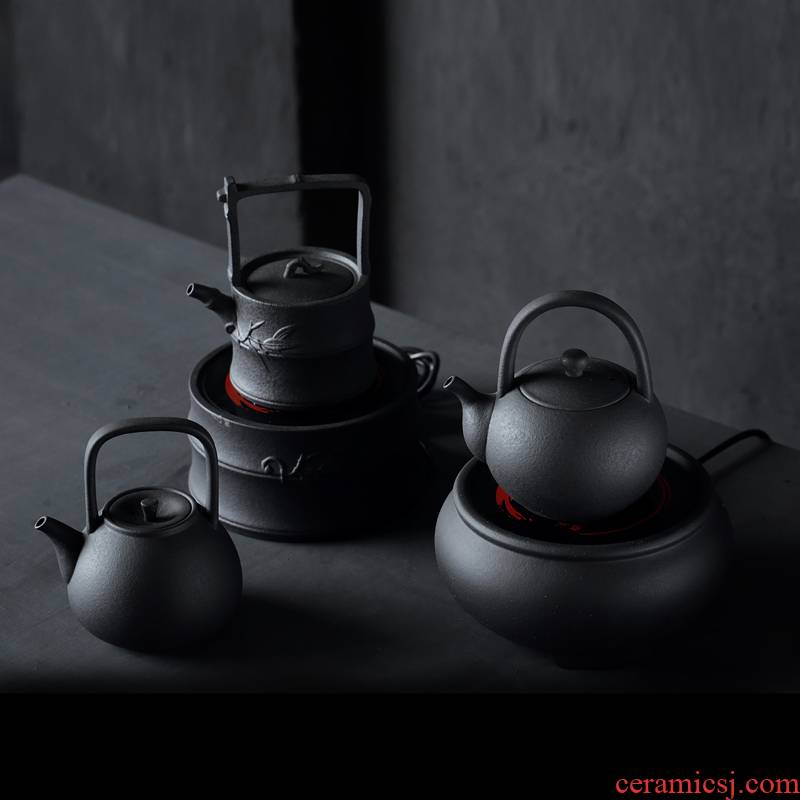 Kay lava rock - cooking kettle black pottery teapot.mute electric teapot girder TaoLu boiled tea, the large capacity