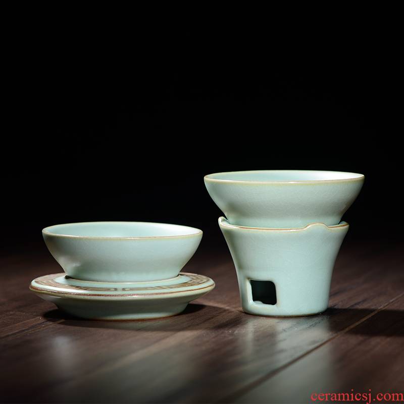 Morning tea your up ceramic tea set tea tray tea accessories tea filter filter net azure open piece of porcelain) home