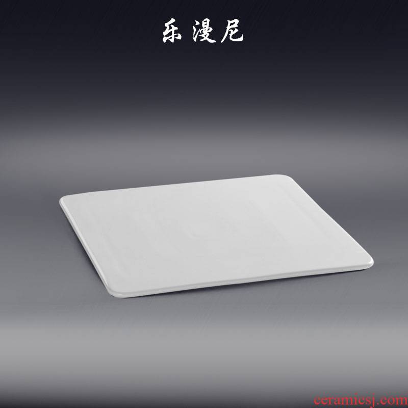 Le diffuse, ruyi square pad plate - hotel table white ceramic tableware of Chinese food, Korean abnormity