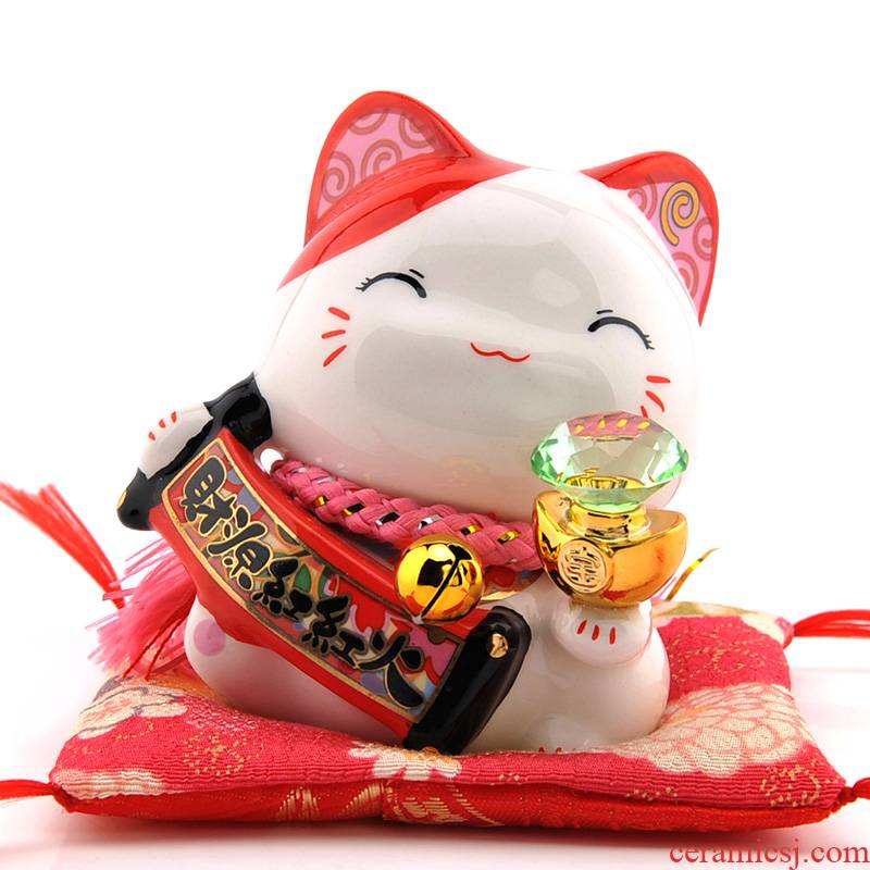 Stone workshop working quality goods mini peace lucky big head of household cat called peach blossom put and furnishing articles ceramic piggy bank