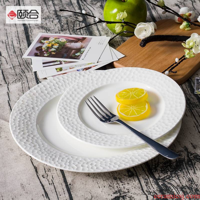 8 ", 10 "pure white ipads porcelain household cold steak circular plates pasta creative gifts tableware