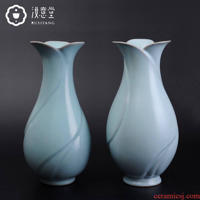 Your up craft ceramic vases, flower implement home sitting room adornment furnishing articles contracted style restoring ancient ways is blue bottles