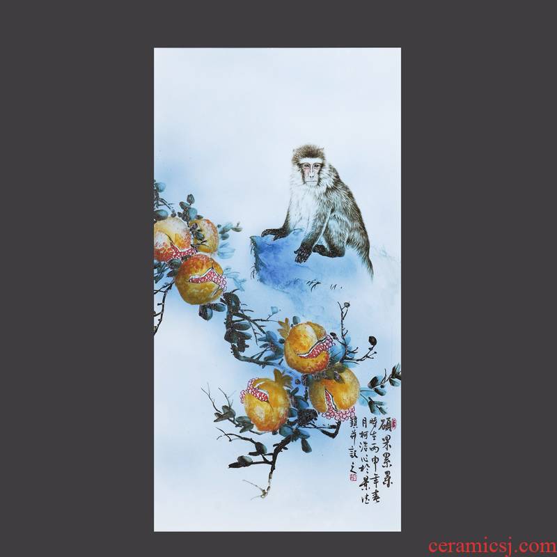 Jingdezhen ceramics fruits ke great architect hand - made porcelain plate painter adornment wall hanging in furnishing articles