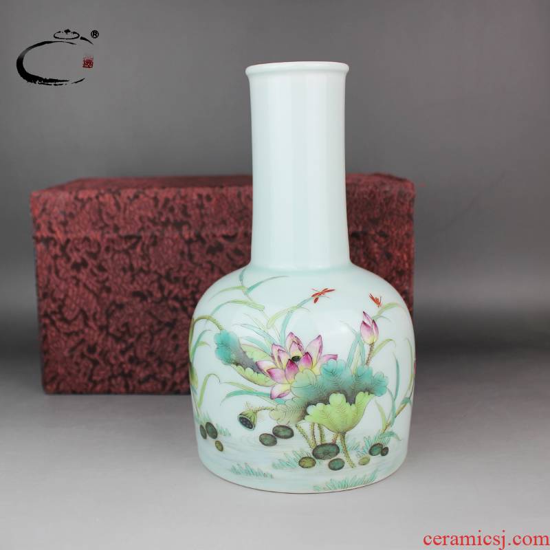 And auspicious pastel to cheung harmony bell statute of jingdezhen hand - made ceramic flower vase household act the role ofing is tasted furnishing articles