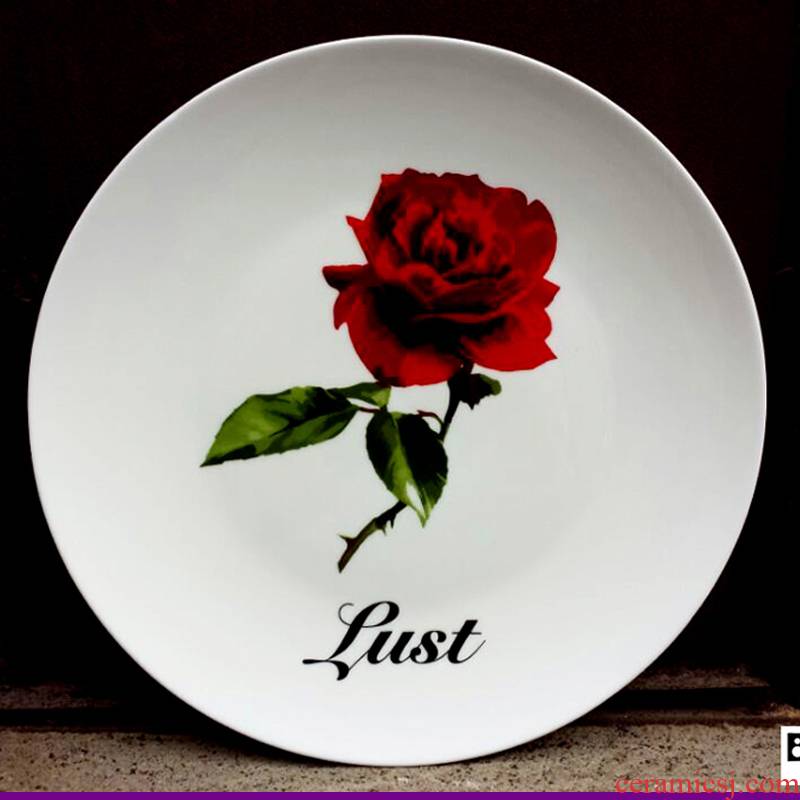 Custom ceramic plate plate logo Custom - made dish bowl club hotel tableware tableware ceramics exports