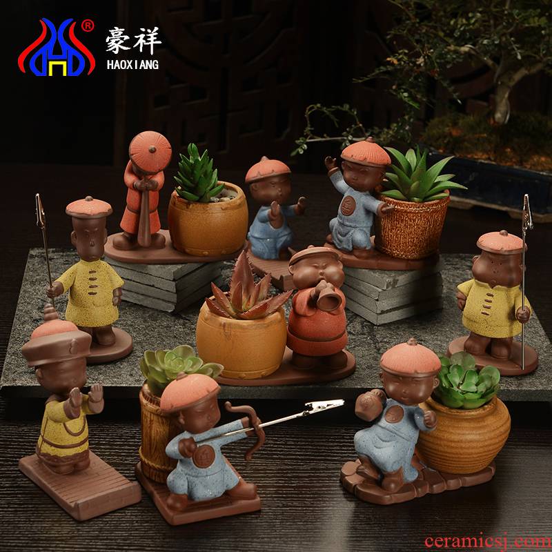 Howe auspicious tea accessories kung fu to the qing dynasty batman furnishing articles see colour sand pottery purple sand tea pet tea tea players use