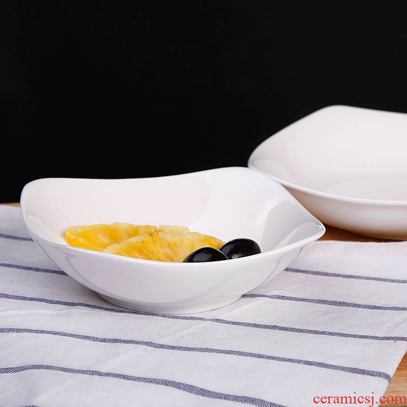 Ceramic square bowl of Japanese dishes fruit salad bowl dessert bowl ipads porcelain bowl salad vegetables dishes