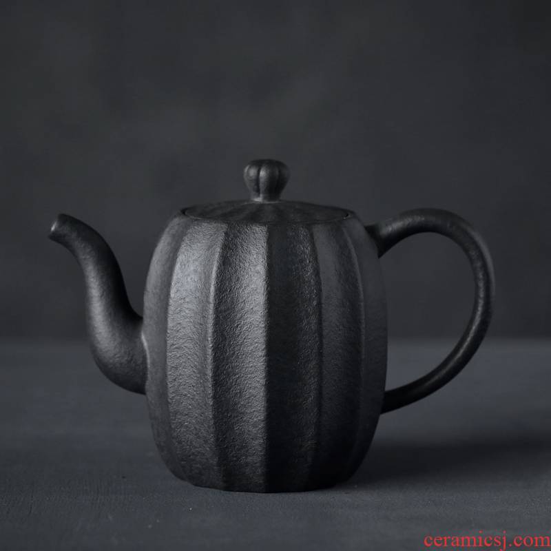 Kate lava rock - kung fu coarse pottery teapot household teapot manual hand grasp pot pot Long Dan pot of xi shi pot