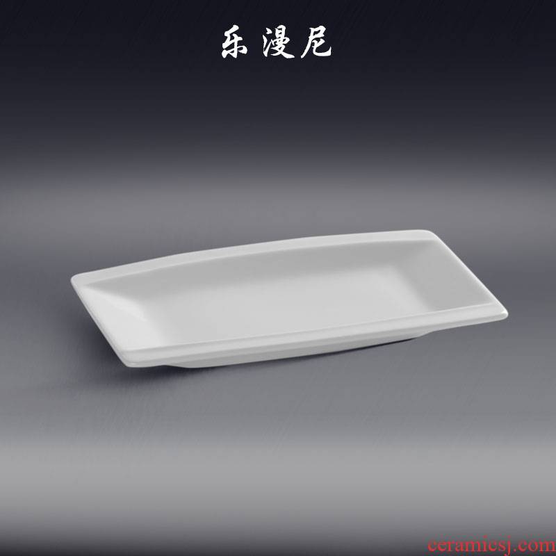 Le diffuse, to strip the ferry plate - pure white ceramic tableware elegant western - style food cold dish hot food cooking steamed fish dish