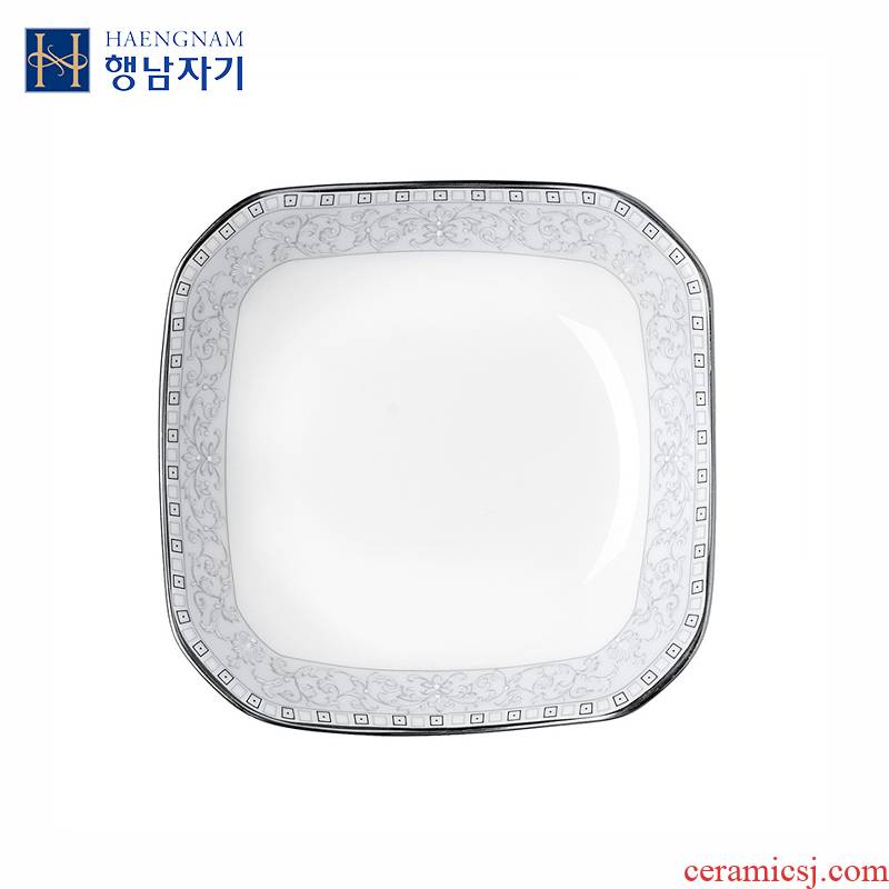 HAENGNAM Han Guoxing south China rural five inches square small incision disc single ipads porcelain tableware dish dish