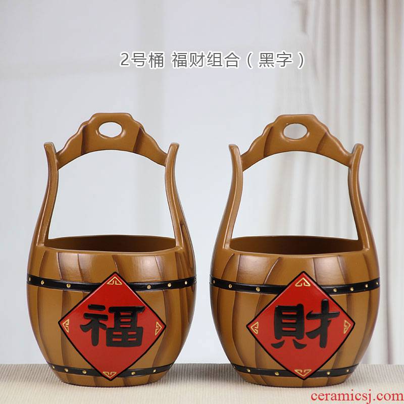 Great Chinese ceramic barrel furnishing articles creative storage tank receive a case antique antique decorative furnishing articles