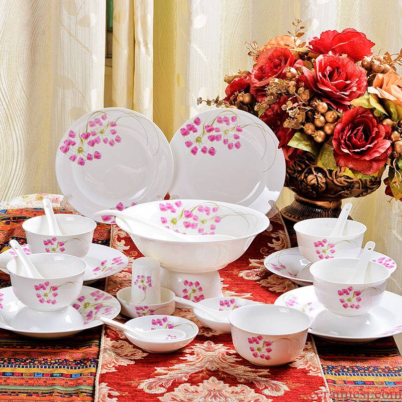 28 the head/pieces of ipads China tableware suit of jingdezhen ceramics tableware Korean simple dishes dishes suit