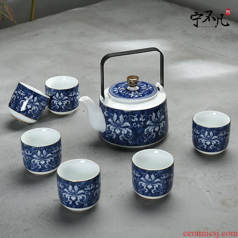 Rather extraordinary tea set household pot of belt filter ceramic teapot the icing on the cake cups to girder kung fu tea set