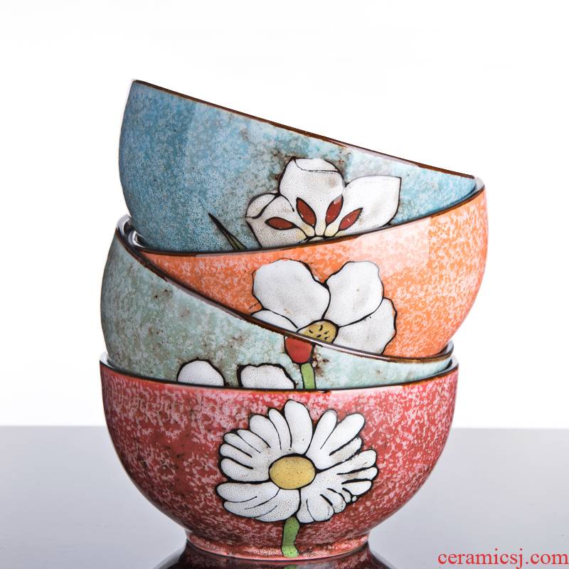 Creative ceramic bowl tableware Japanese household eat bowl students express m rainbow such as bowl bowl mercifully soup bowl meal
