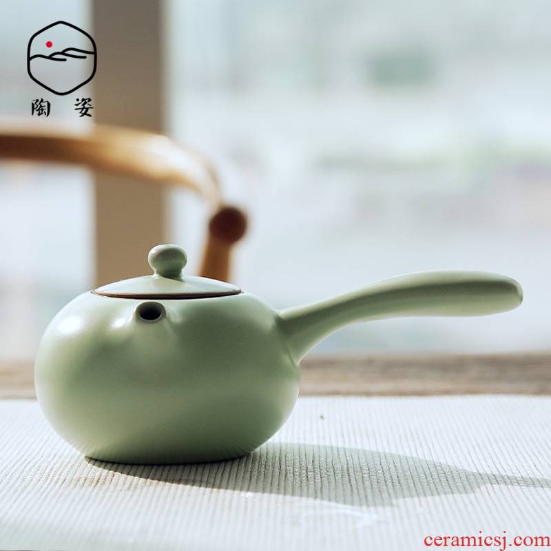 Open the slice TaoZi your up kung fu tea pot can keep checking ceramic tea set small home side the single pot teapot