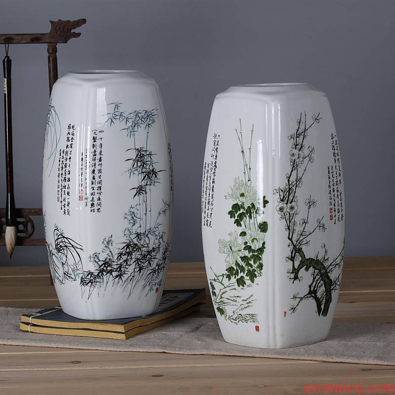 Jingdezhen ceramics creative name plum by bottles of I and contracted sitting room home furnishing articles