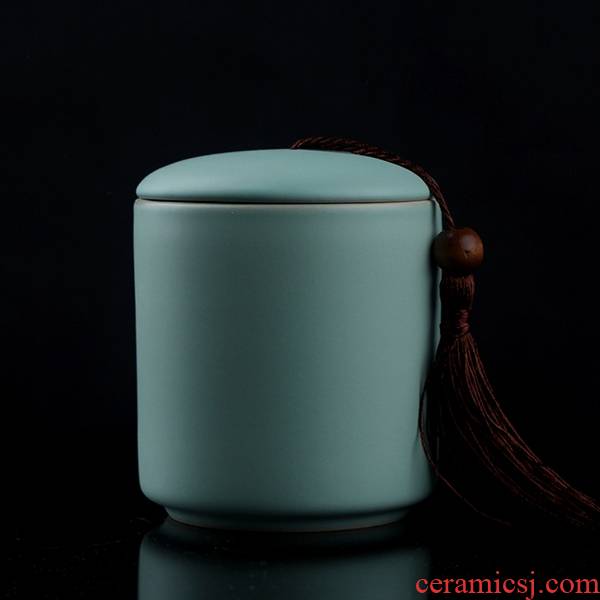 Your YaoGuan day cyan porcelain tea pot seal storage tank ceramic pot tea bottle ceramic POTS