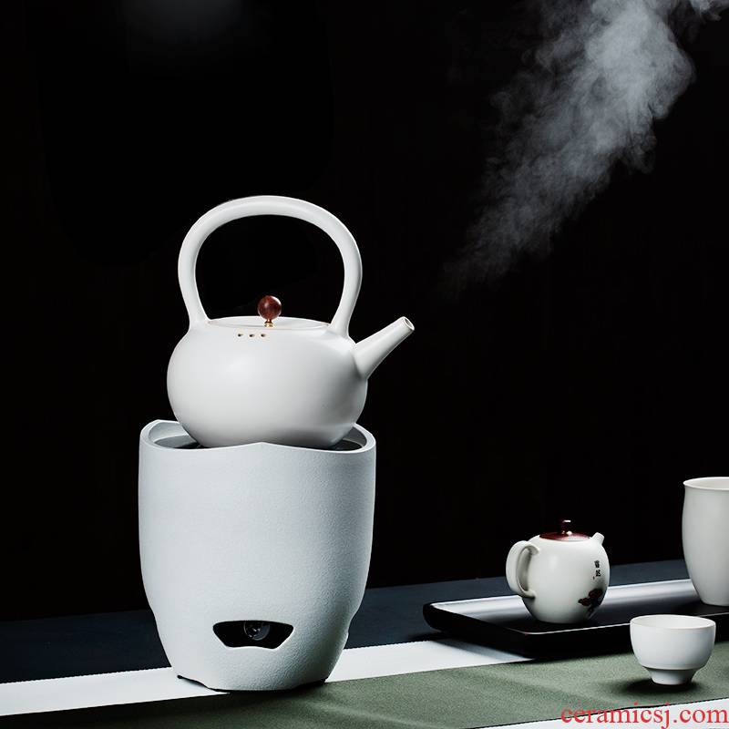 Morning nameplates, ceramic electric TaoLu suit household water boiled tea stove'm electric teapot white pottery tea kettle boil tea