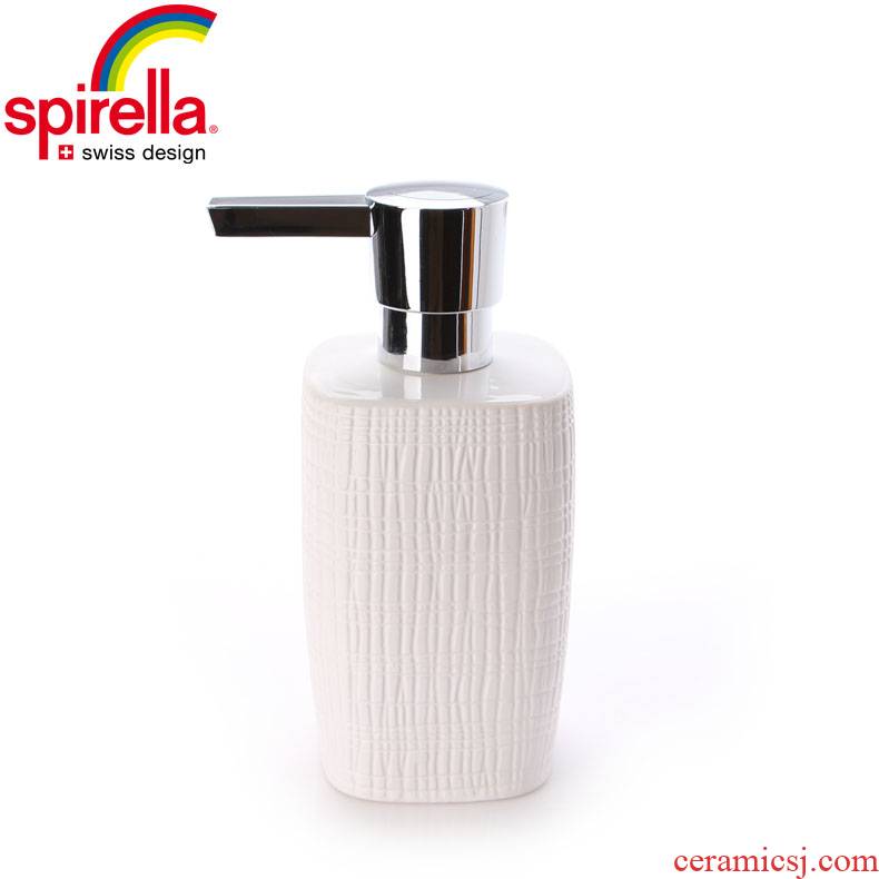 SPIRELLA pury linen/silk grain ceramic bottle of lotion bottles of shampoo to wash your hands latex bottle of liquid soap bottles