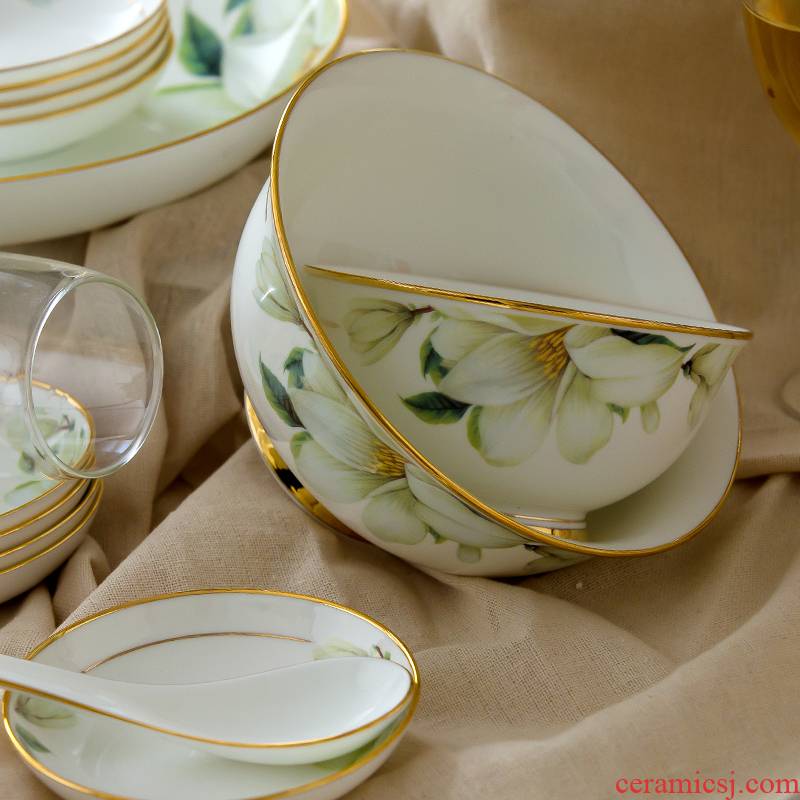 Jingdezhen ceramic tableware bowl dish dish dish home western - style hotel ceramic dishes dish wedding gifts custom