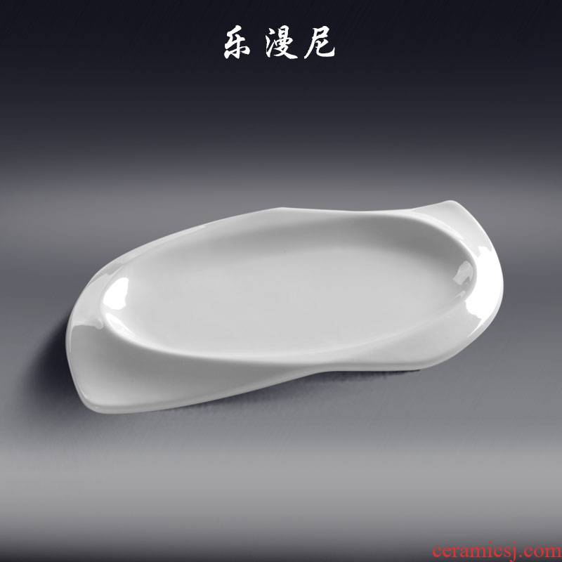 Le diffuse, egg circular wing - pure white hotel pasta ceramic tableware cold heat cooking heterotypic plates at home