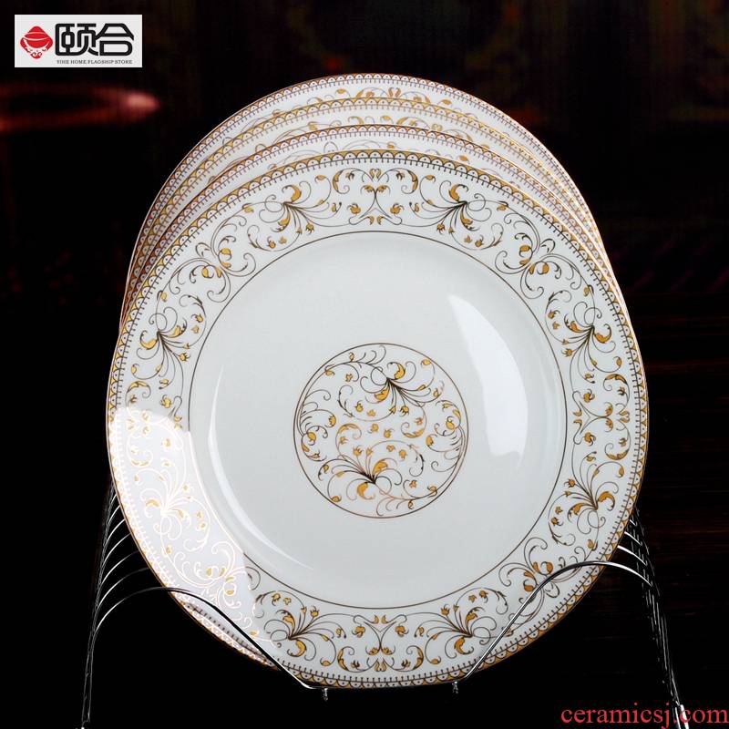 8 inches round platter with four more than 6 suit design hotel with porcelain western food steak self - service dishes dish