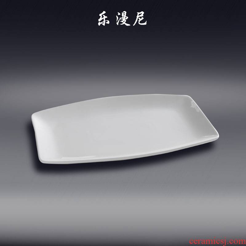 Le diffuse, rectangular blade disc - ceramic cooking hot dumplings disc fish dish plate club special - shaped plate