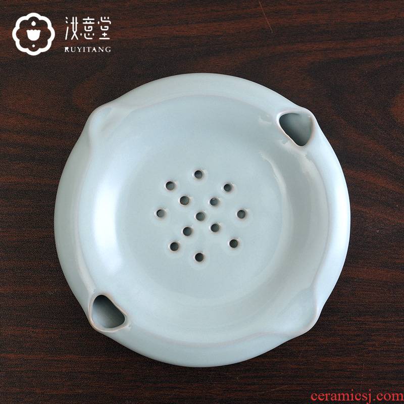 Your up you CiHu bearing small pot holder, ceramic tea tray was circular dry mercifully tea kungfu tea pot tray storage