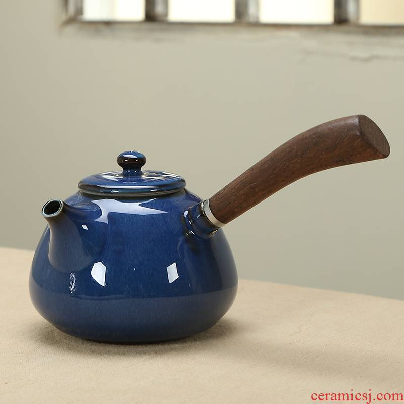 Ning uncommon ceramic teapot single pot can open piece of your up tea hand - made ebony side put the pot of paperback