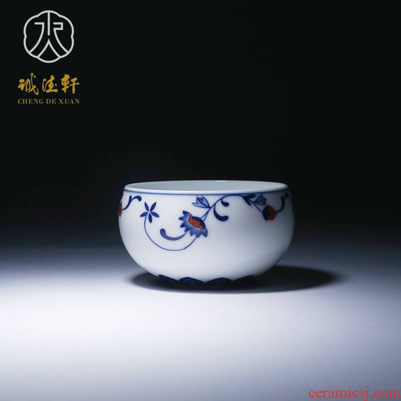 "Custom" cheng DE xuan jingdezhen ceramic kung fu tea cup of pure checking porcelain cup 56 brew the clear