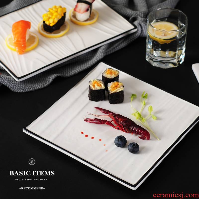 The Restaurant features western - style food tableware ceramics disc steak plate plate plate white wood road sushi plate cold 0