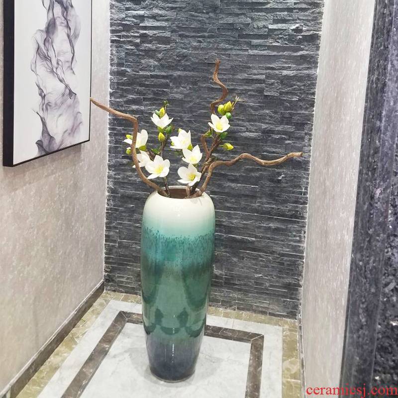 Hotel villa clubhouse large vases, ceramic big furnishing articles sitting room porch decoration decoration flower flower flower implement simulation