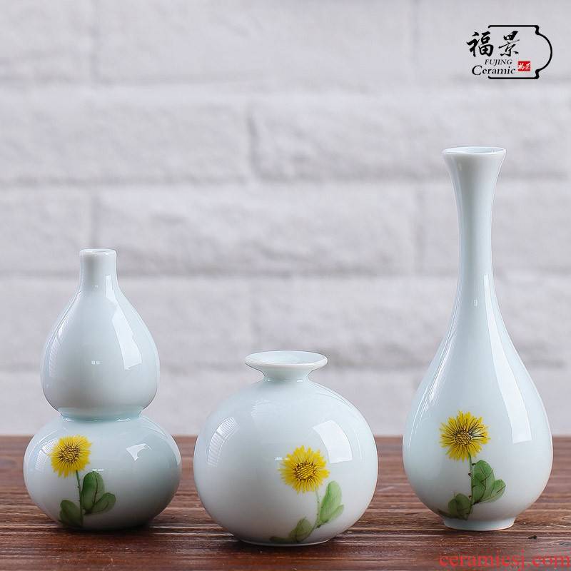 Fu jing hand - made floret bottle ceramic creative porcelain flower vase China hydroponic flowers, arts and crafts