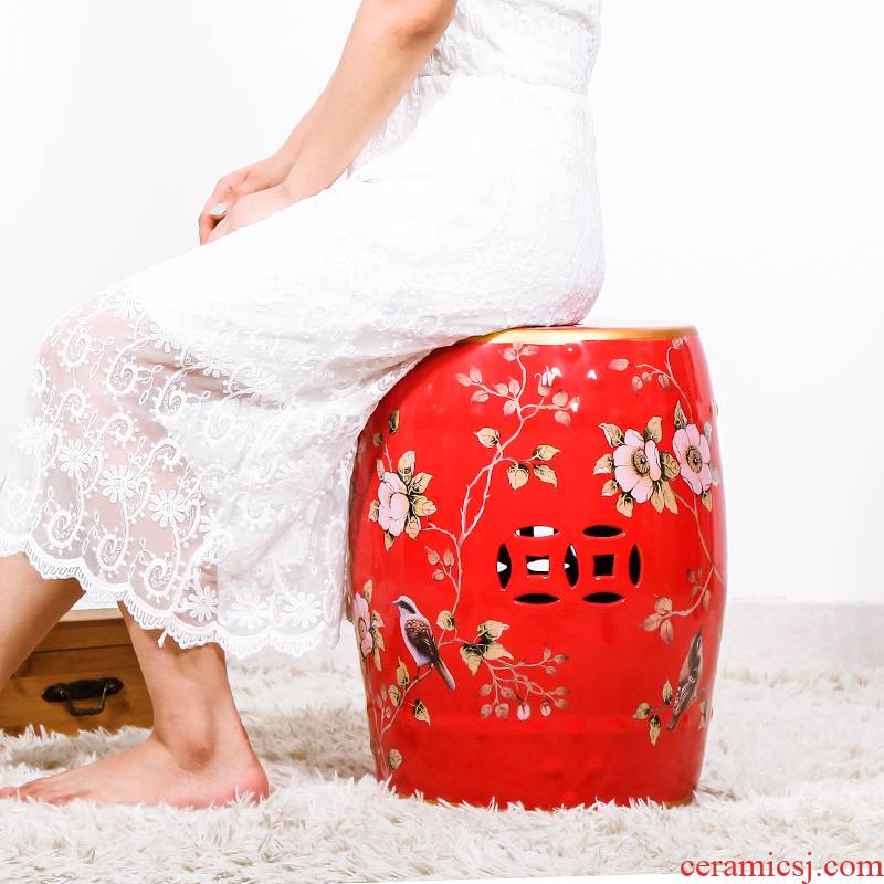 New Chinese style in shoes who with ceramic drum who archaize who pier embroidered pier home sitting room adornment ornament furnishing articles