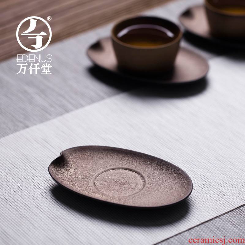 Thousands of thousand hall pottery cups and saucers cup cup mat contracted tea cup mat mat kung fu tea accessories