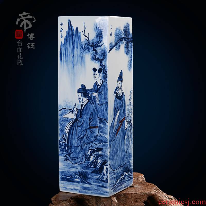 Jingdezhen ceramic hand - drawn characters ceramic vase fashionable classical masterpieces by famous writers home furnishing articles sitting room adornment