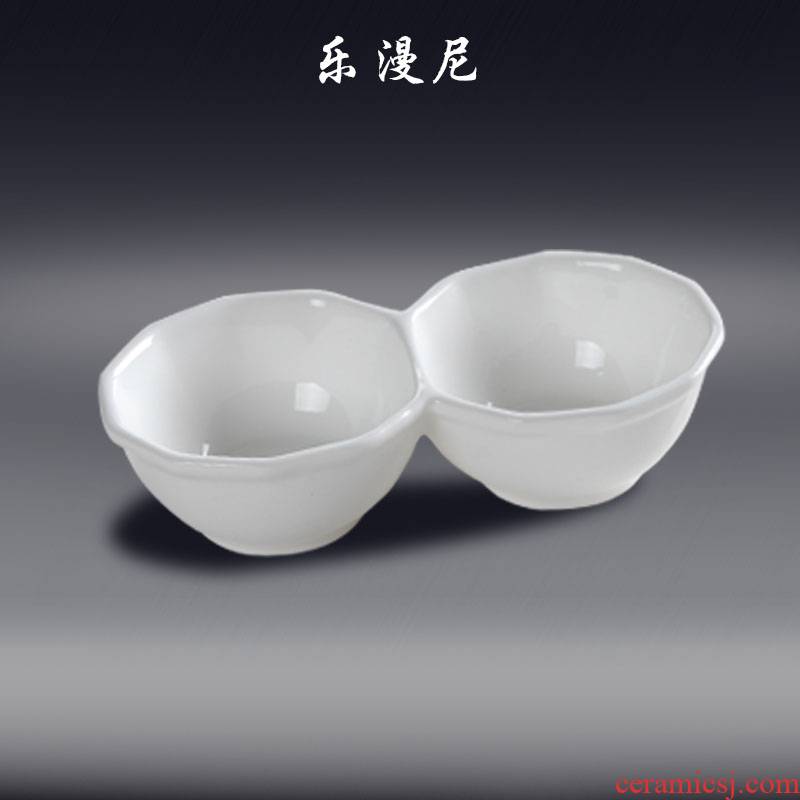 Le diffuse, 7.5 inch anise even bowl - cold dish dish of hot pot dish condiment paired two bowl of ceramic white