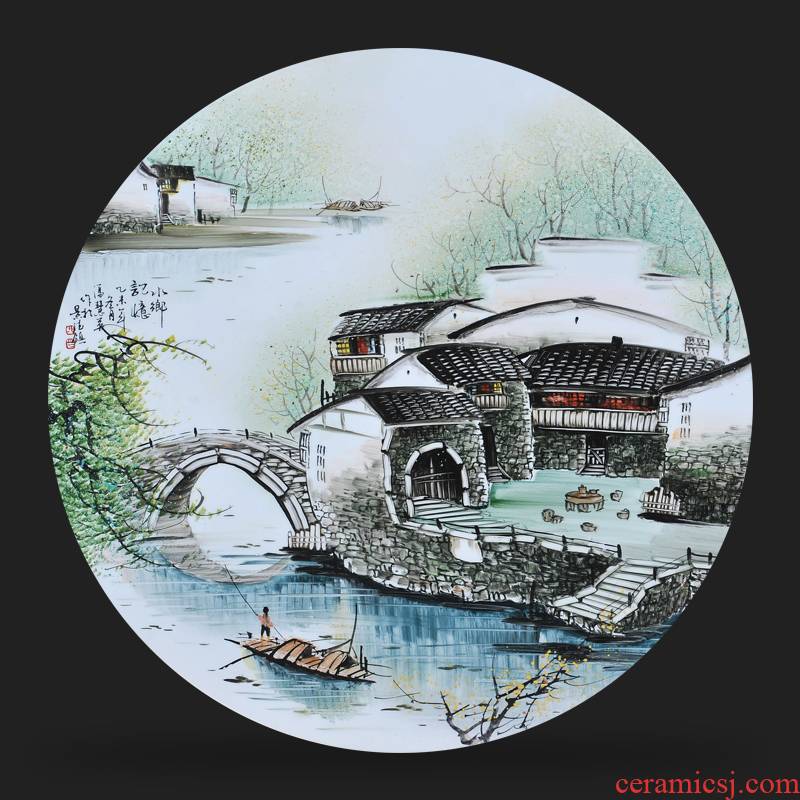 Jingdezhen ceramics Feng Huiying hand - made porcelain plate of the memory painter adornment picture hanging in the sitting room is placed