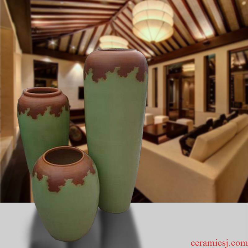 Large vase color glaze up dried flower arranging flowers furnishing articles I and contracted Europe type hotel villa living room