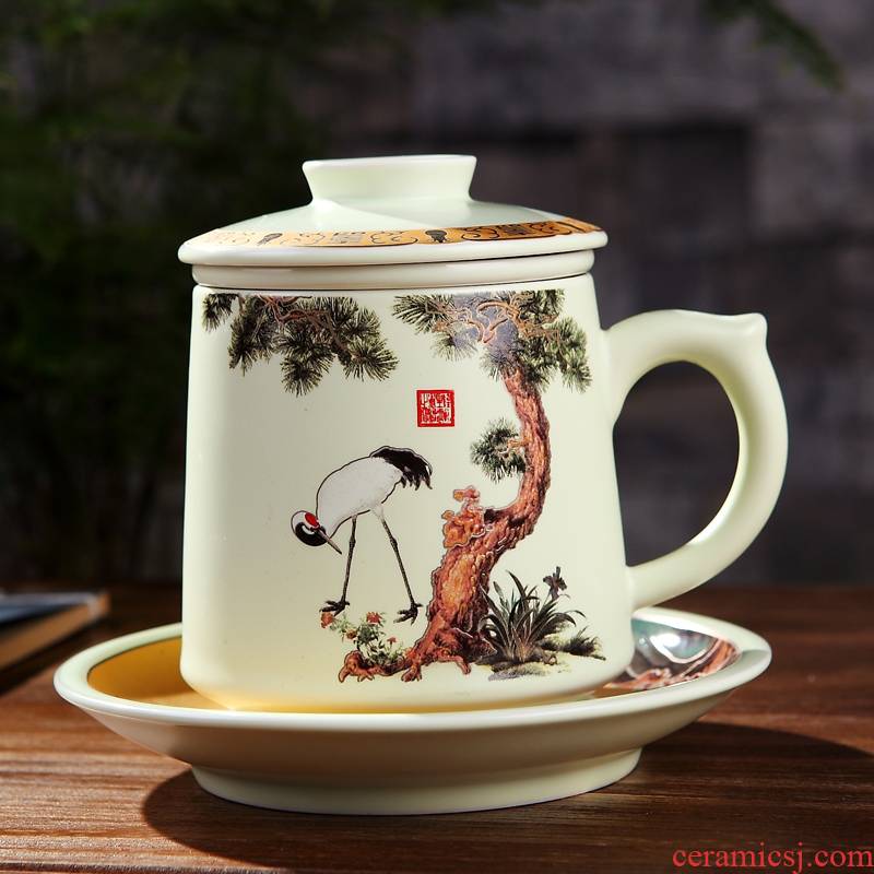 Jingdezhen birthday present birthdays customized ceramic cups office cup cup gift box cup four times