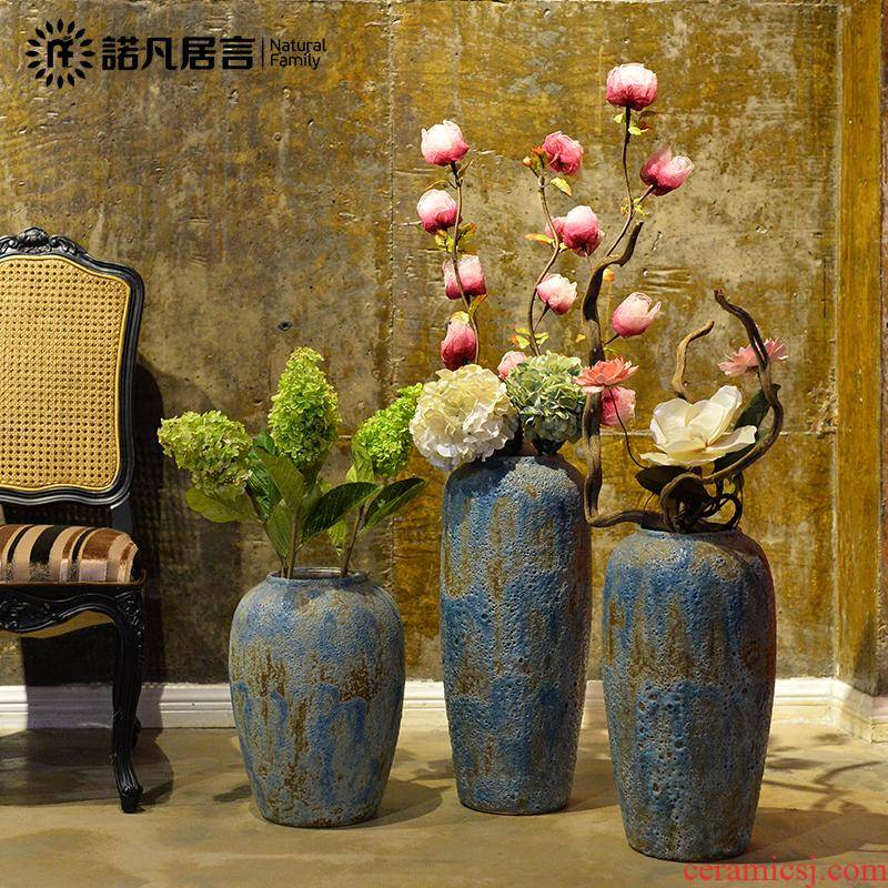 Europe type restoring ancient ways of creative ceramics sitting room of large vase household soft adornment hotel furnishing articles flower arrangement